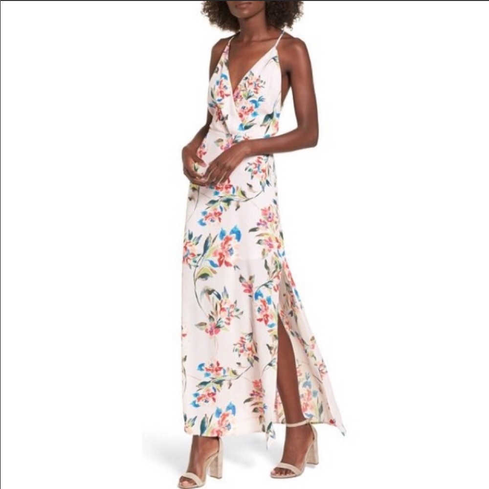 Lush floral maxi dress size small